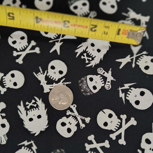 Colorful Sugar Skull Dog Print Fabric - Picture 8 of 9